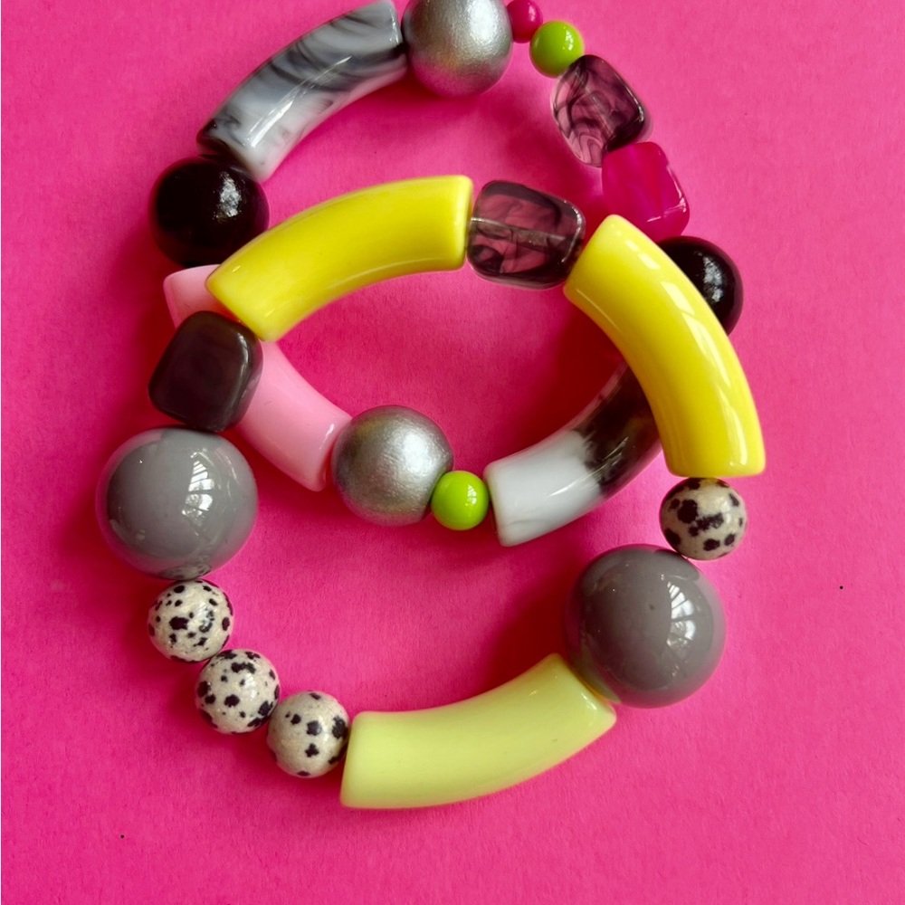 Colorful Kids Beaded Bracelet Set